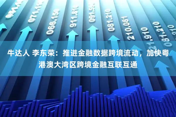 牛达人 李东荣：推进金融数据跨境流动，加快粤港澳大湾区跨境金融互联互通