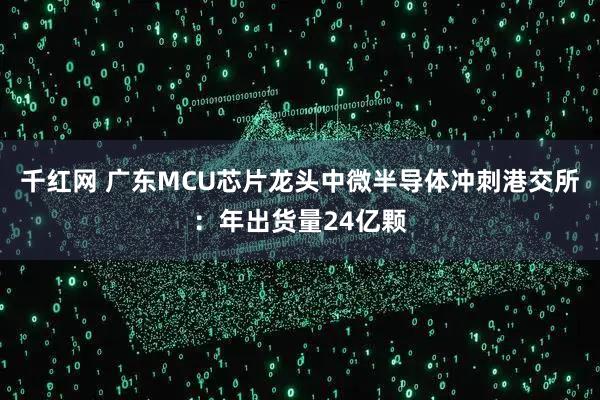 千红网 广东MCU芯片龙头中微半导体冲刺港交所：年出货量24亿颗